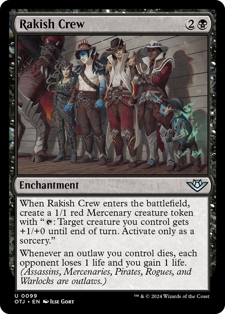Rakish Crew (OTJ-099) - Outlaws of Thunder Junction - Premium MTG Single from Wizards of the Coast - Just $0.25! Shop now at Game Crave Tournament Store