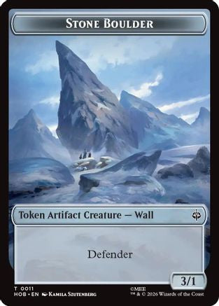 Stone Boulder // Bear Double-Sided Token (HOB-11 // 7) - The Hobbit Foil