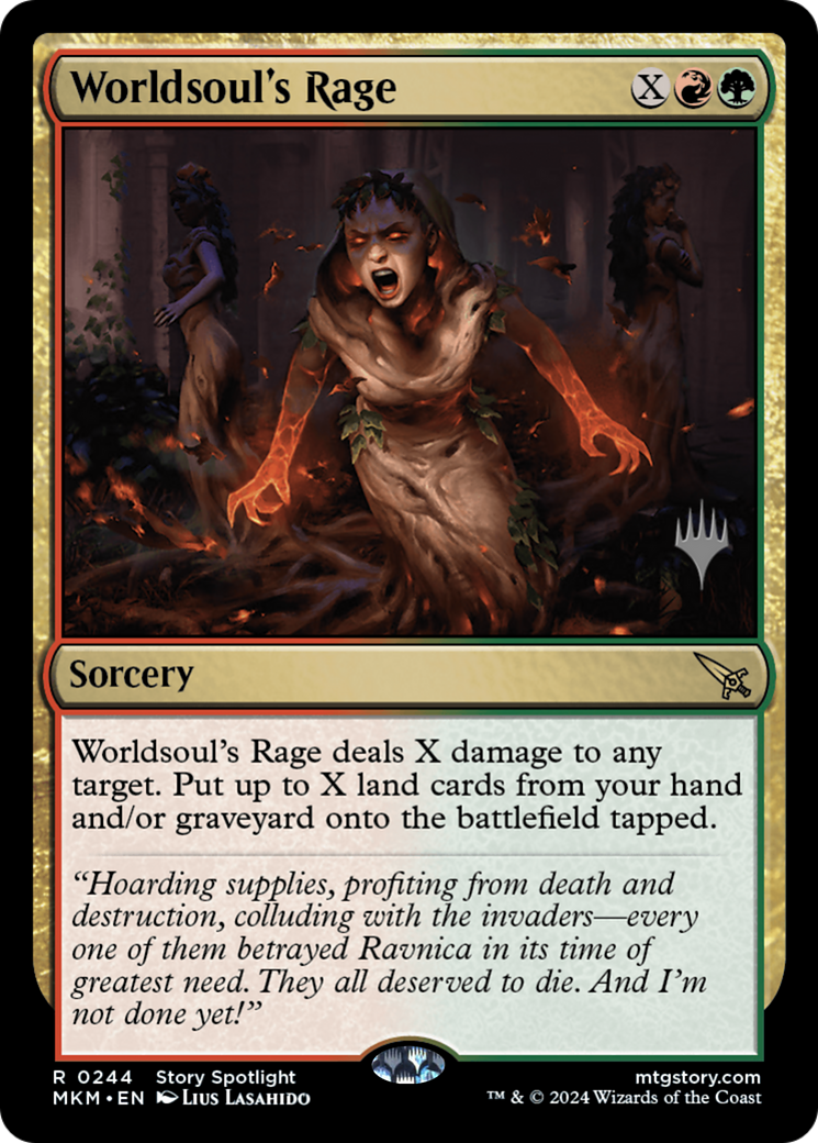 Worldsoul's Rage (PMKM-244P) - Murders at Karlov Manor Promos Foil - Premium MTG Single from Wizards of the Coast - Just $1.30! Shop now at Game Crave Tournament Store