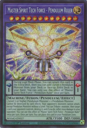 Master Spirit Tech Force - Pendulum Ruler (Secret Rare) (MAMO-EN027) - Magnificent Monsters 1st Edition