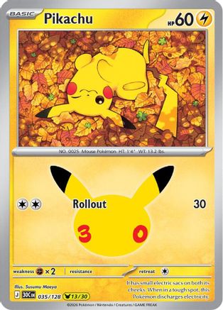 Pikachu - 035/128 35 - ME 30th Celebration Holofoil