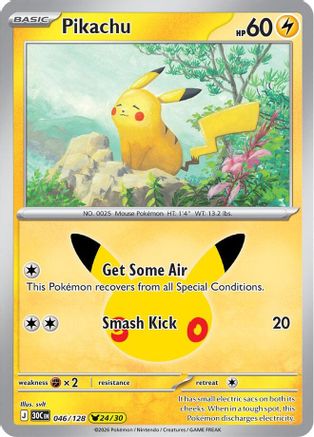 Pikachu - 046/128 46 - ME 30th Celebration Holofoil