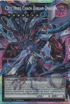 CXyz Hope Chaos Barian Dragon (Starlight Rare) (Extended Art) (BETB-EN044) - Beyond the Brave 1st Edition