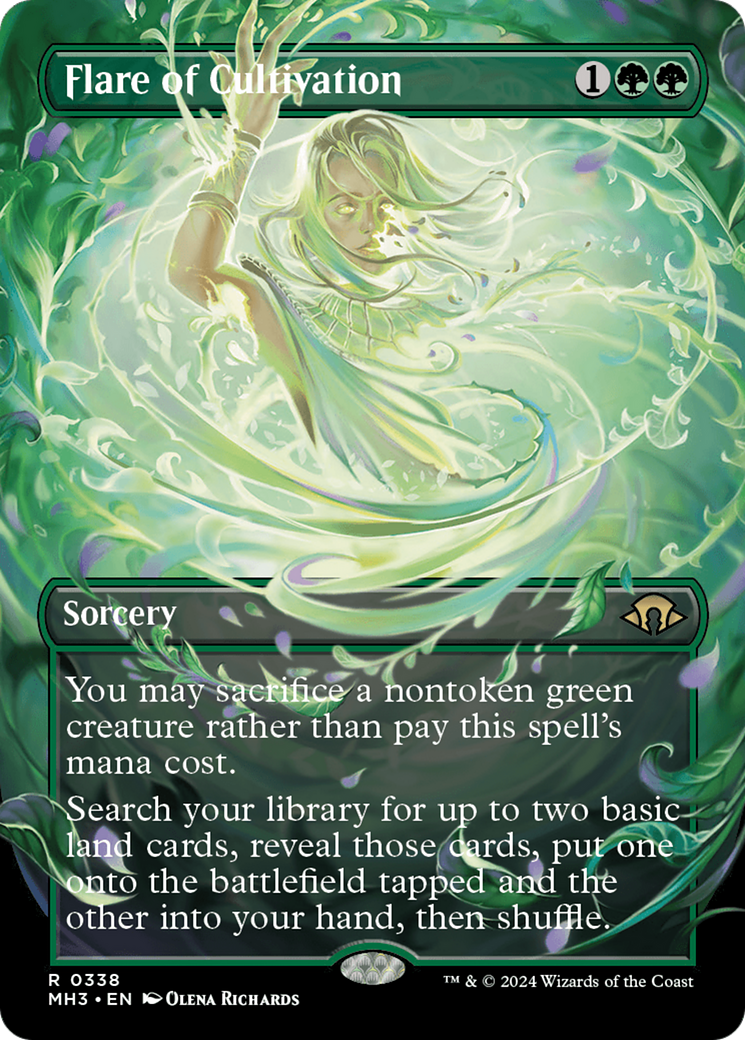 Flare of Cultivation (MH3-338) - Modern Horizons 3 (Borderless) Foil - Premium MTG Single from Wizards of the Coast - Just $6.20! Shop now at Game Crave Tournament Store