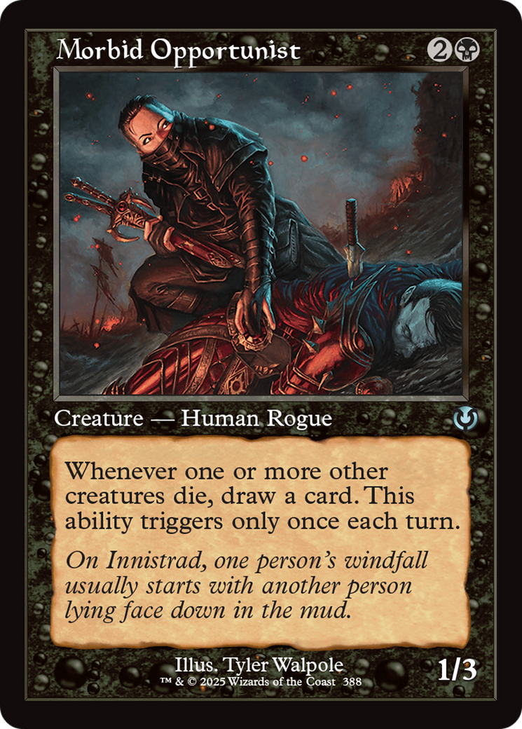Morbid Opportunist (Retro Frame) (-388) - Innistrad Remastered - Premium MTG Single from Wizards of the Coast - Just $1.09! Shop now at Game Crave Tournament Store