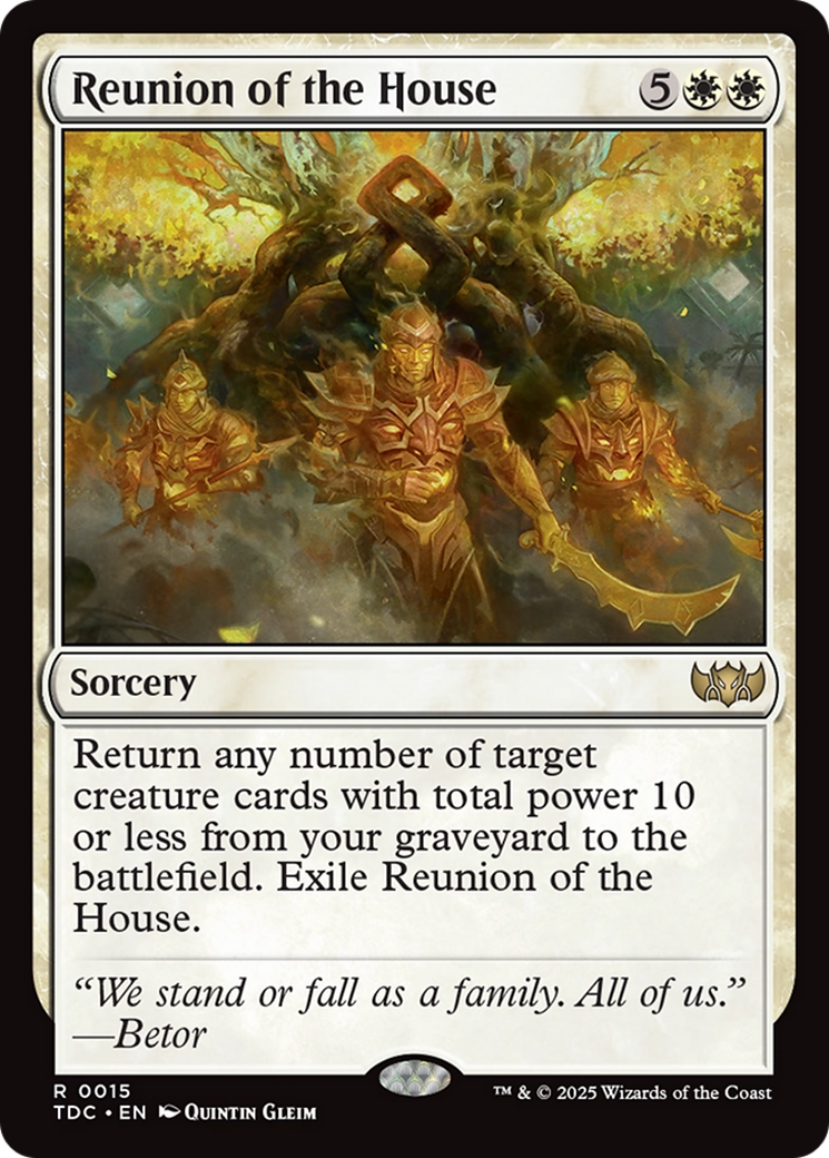 Reunion of the House (TDC-015) - Tarkir: Dragonstorm Commander - Premium MTG Single from Wizards of the Coast - Just $0.08! Shop now at Game Crave Tournament Store