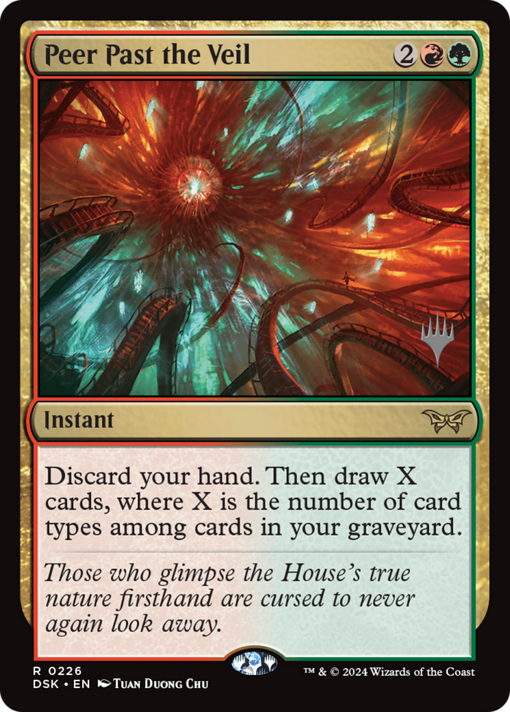 Peer Past the Veil (PDSK-226P) - Duskmourn: House of Horror Promos Foil - Premium MTG Single from Wizards of the Coast - Just $1.20! Shop now at Game Crave Tournament Store
