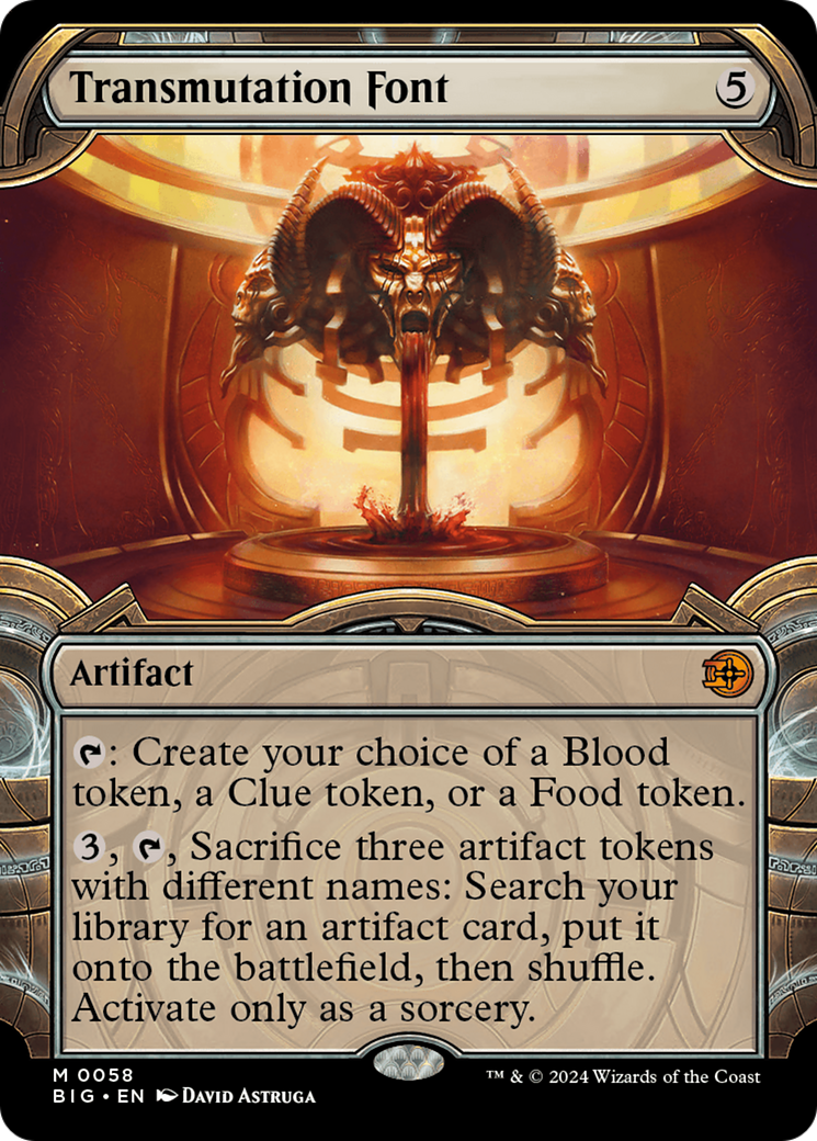 Transmutation Font (BIG-058) - The Big Score: (Showcase) (Borderless) Foil - Premium MTG Single from Wizards of the Coast - Just $4.95! Shop now at Game Crave Tournament Store