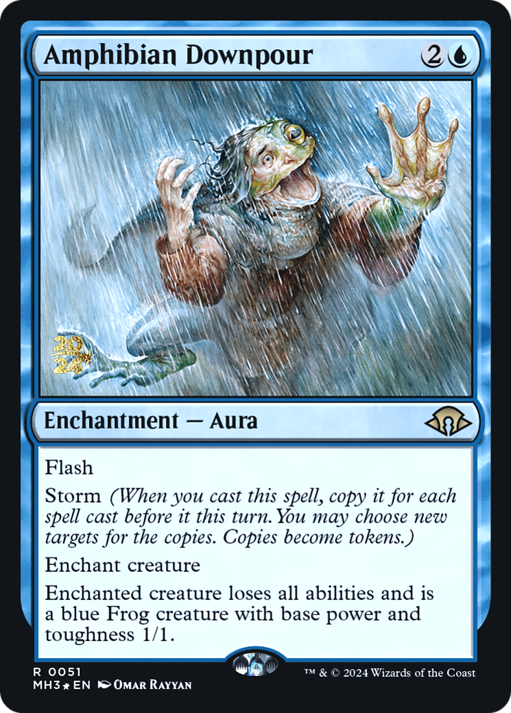 Amphibian Downpour (PMH3-51S) - Modern Horizons 3 Promos Foil - Premium MTG Single from Wizards of the Coast - Just $1.94! Shop now at Game Crave Tournament Store