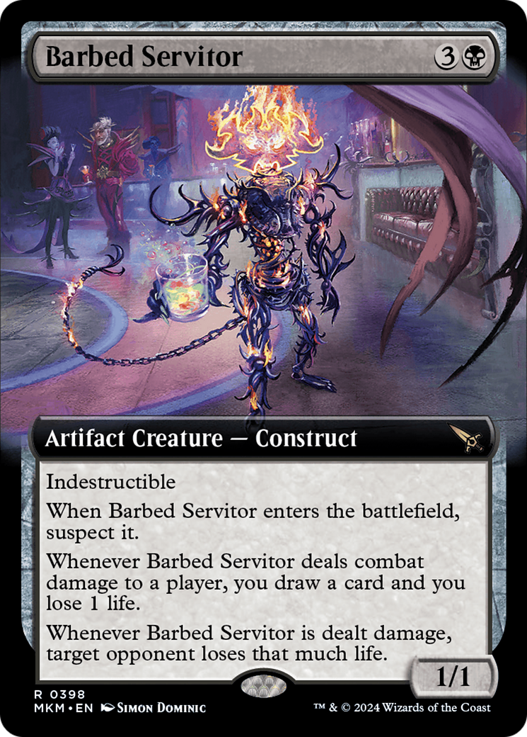 Barbed Servitor (MKM-398) - Murders at Karlov Manor: (Extended Art) Foil - Premium MTG Single from Wizards of the Coast - Just $0.40! Shop now at Game Crave Tournament Store