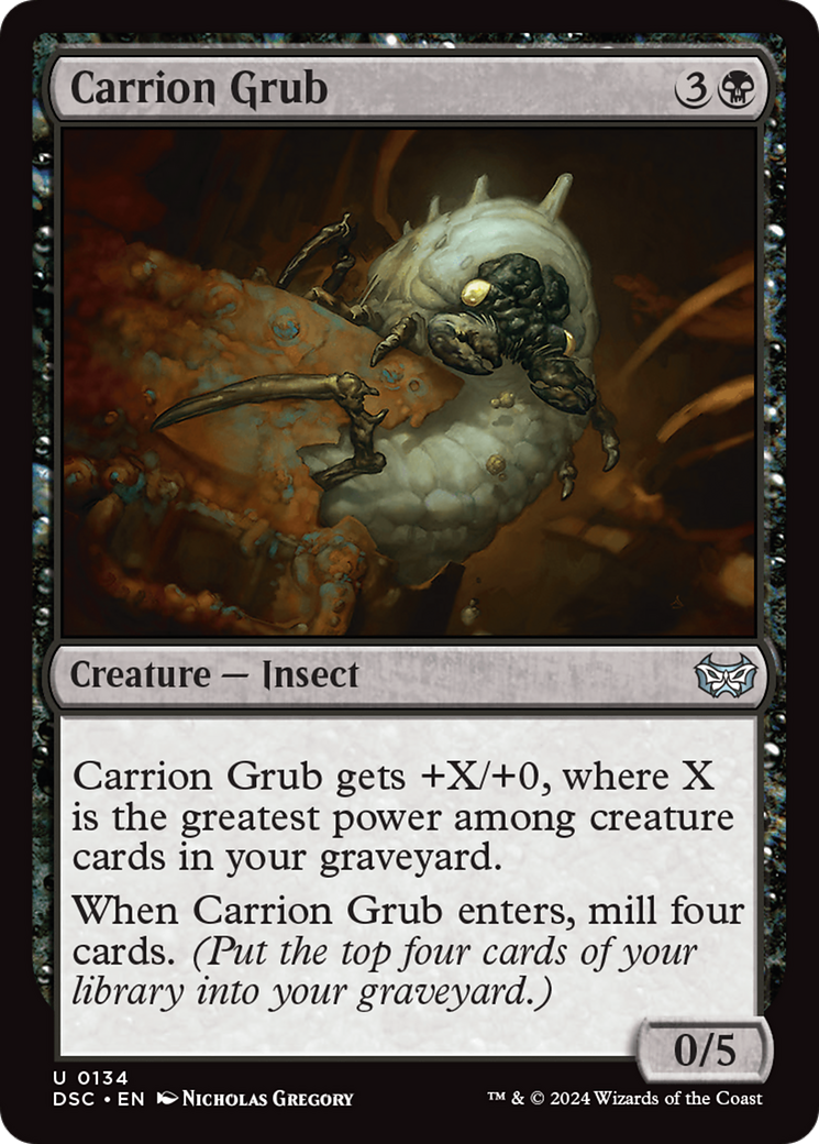 Carrion Grub (DSC-134) - Duskmourn: House of Horror Commander - Premium MTG Single from Wizards of the Coast - Just $0.25! Shop now at Game Crave Tournament Store
