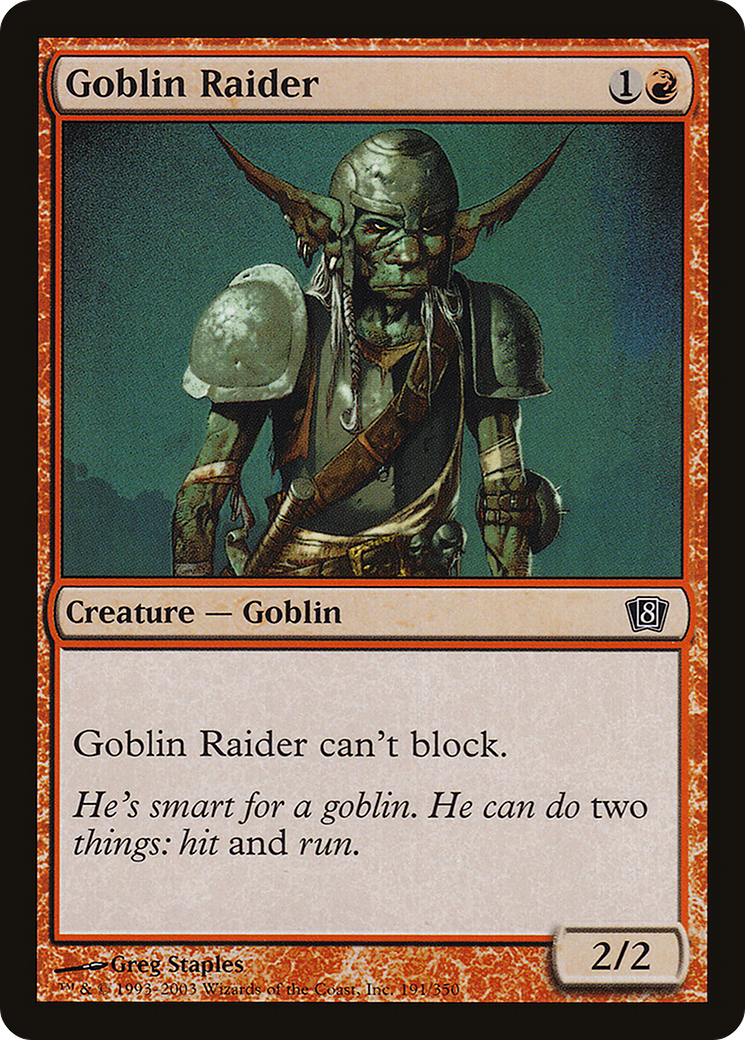 Goblin Raider (8ED-191★) - 8th Edition Foil