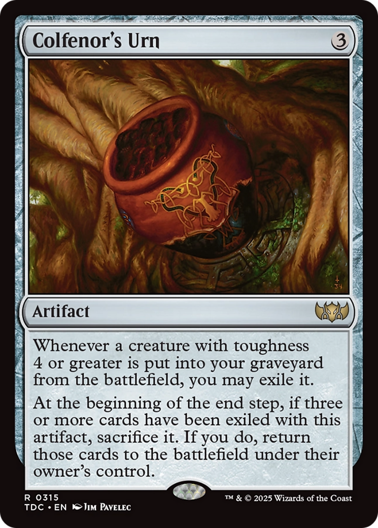 Colfenor's Urn (TDC-315) - Tarkir: Dragonstorm Commander - Premium MTG Single from Wizards of the Coast - Just $0.08! Shop now at Game Crave Tournament Store