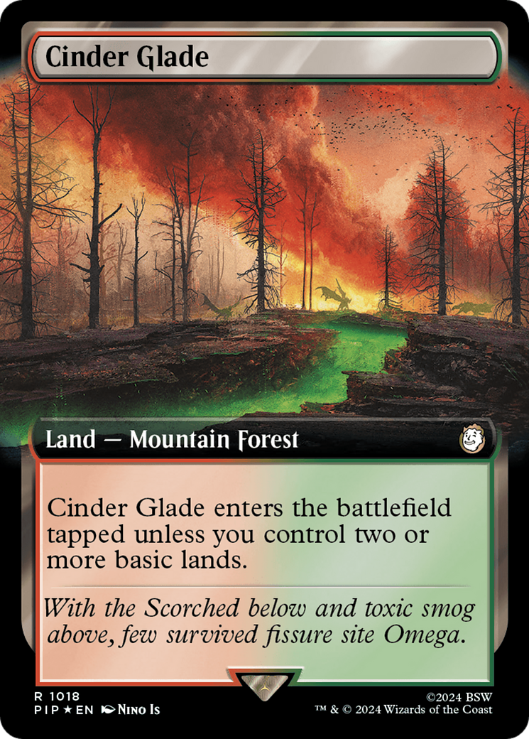 Cinder Glade (PIP-1018) - Fallout: (Extended Art) Foil - Premium MTG Single from Wizards of the Coast - Just $5.70! Shop now at Game Crave Tournament Store