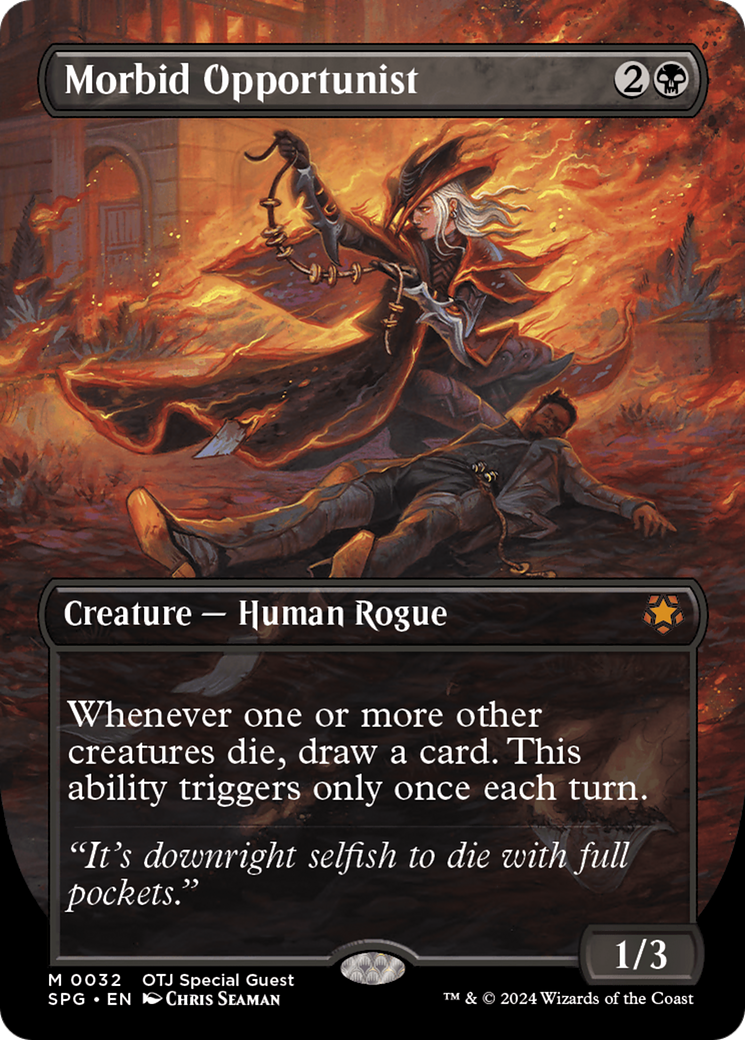 Morbid Opportunist (SPG-032) - Special Guests (Borderless) Foil - Premium MTG Single from Wizards of the Coast - Just $24.58! Shop now at Game Crave Tournament Store