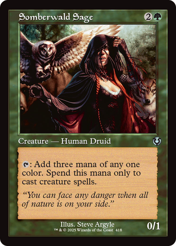 Somberwald Sage (Retro Frame) (-418) - Innistrad Remastered - Premium MTG Single from Wizards of the Coast - Just $0.26! Shop now at Game Crave Tournament Store