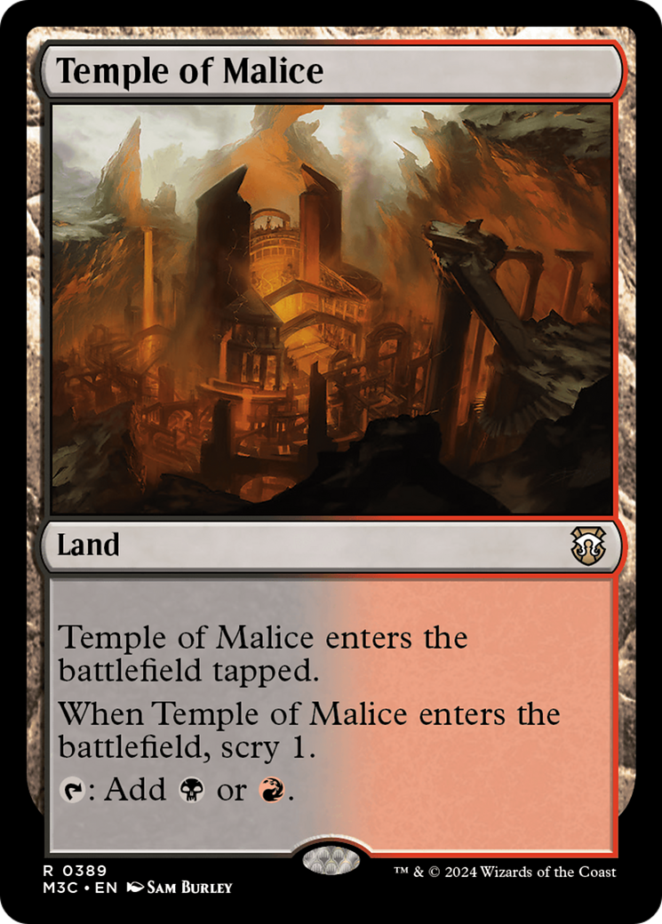 Temple of Malice (M3C-389) - Modern Horizons 3 Commander Foil - Premium MTG Single from Wizards of the Coast - Just $0.25! Shop now at Game Crave Tournament Store