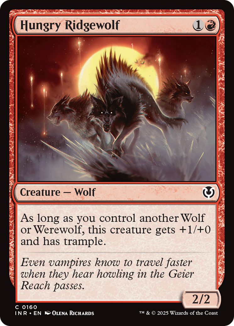 Hungry Ridgewolf (-160) - Innistrad Remastered Foil - Premium MTG Single from Wizards of the Coast - Just $0.25! Shop now at Game Crave Tournament Store