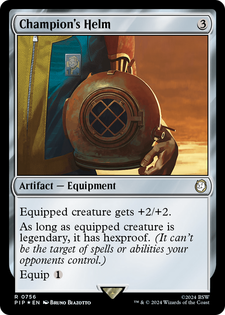 Champion's Helm (PIP-756) - Fallout Foil - Premium MTG Single from Wizards of the Coast - Just $1.78! Shop now at Game Crave Tournament Store