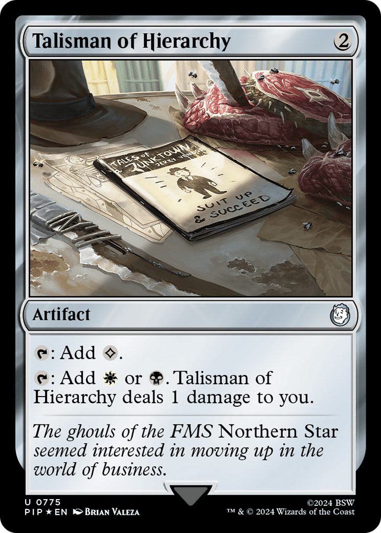 Talisman of Hierarchy (PIP-775) - Fallout Foil - Premium MTG Single from Wizards of the Coast - Just $10.04! Shop now at Game Crave Tournament Store
