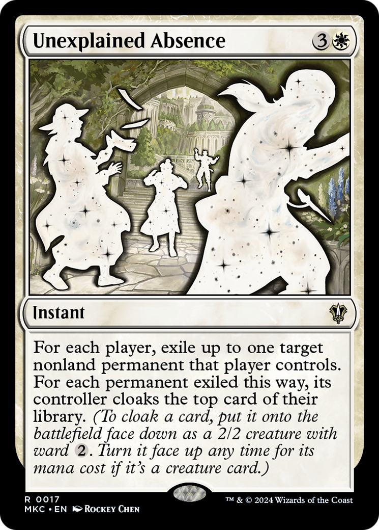 Unexplained Absence (MKC-017) - Murders at Karlov Manor Commander - Premium MTG Single from Wizards of the Coast - Just $0.25! Shop now at Game Crave Tournament Store
