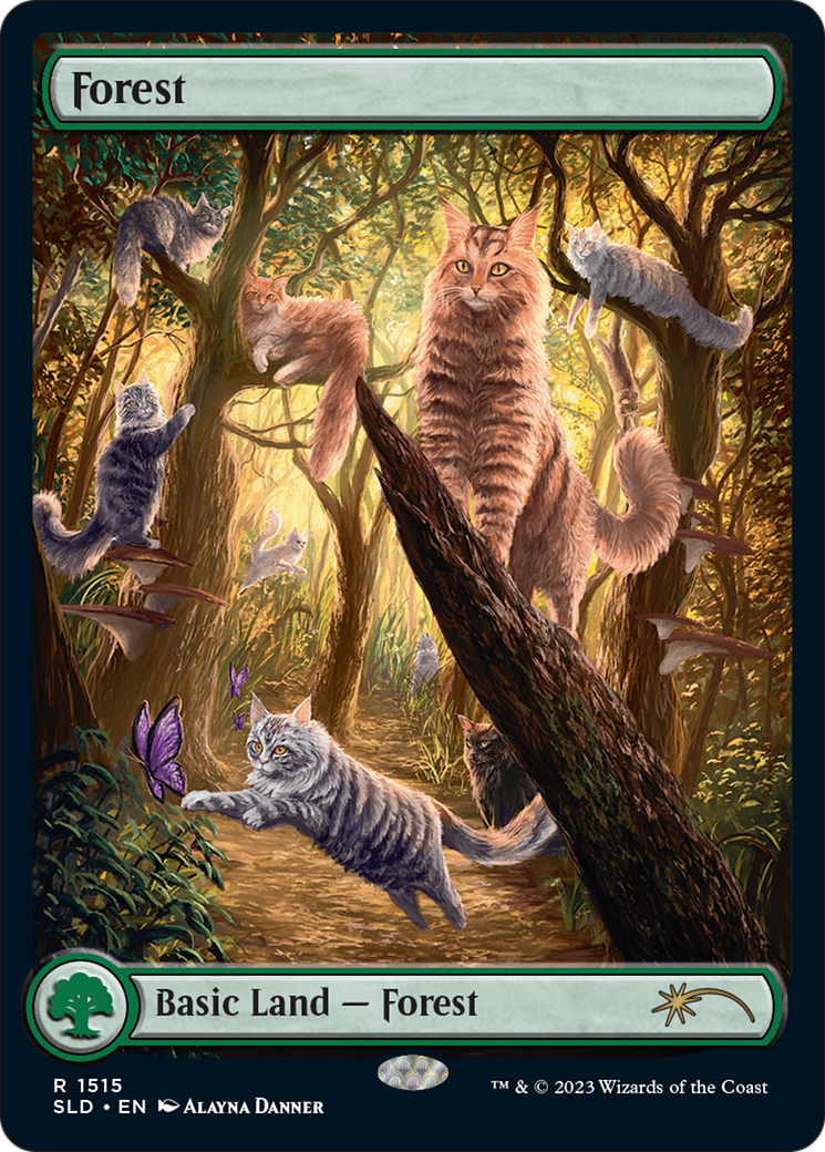 Forest (SLD-1515) - Secret Lair Drop: (Full Art) Foil - Premium MTG Single from Wizards of the Coast - Just $3.76! Shop now at Game Crave Tournament Store