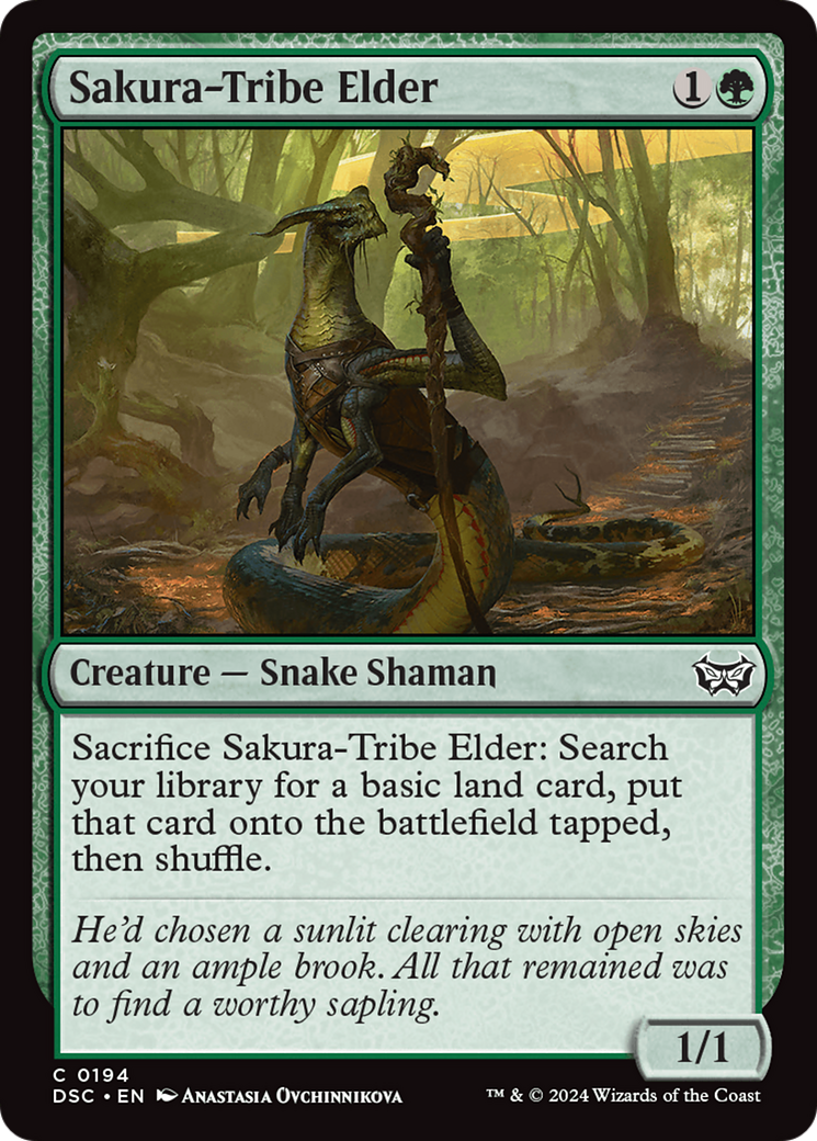 Sakura-Tribe Elder (DSC-194) - Duskmourn: House of Horror Commander - Premium MTG Single from Wizards of the Coast - Just $0.25! Shop now at Game Crave Tournament Store