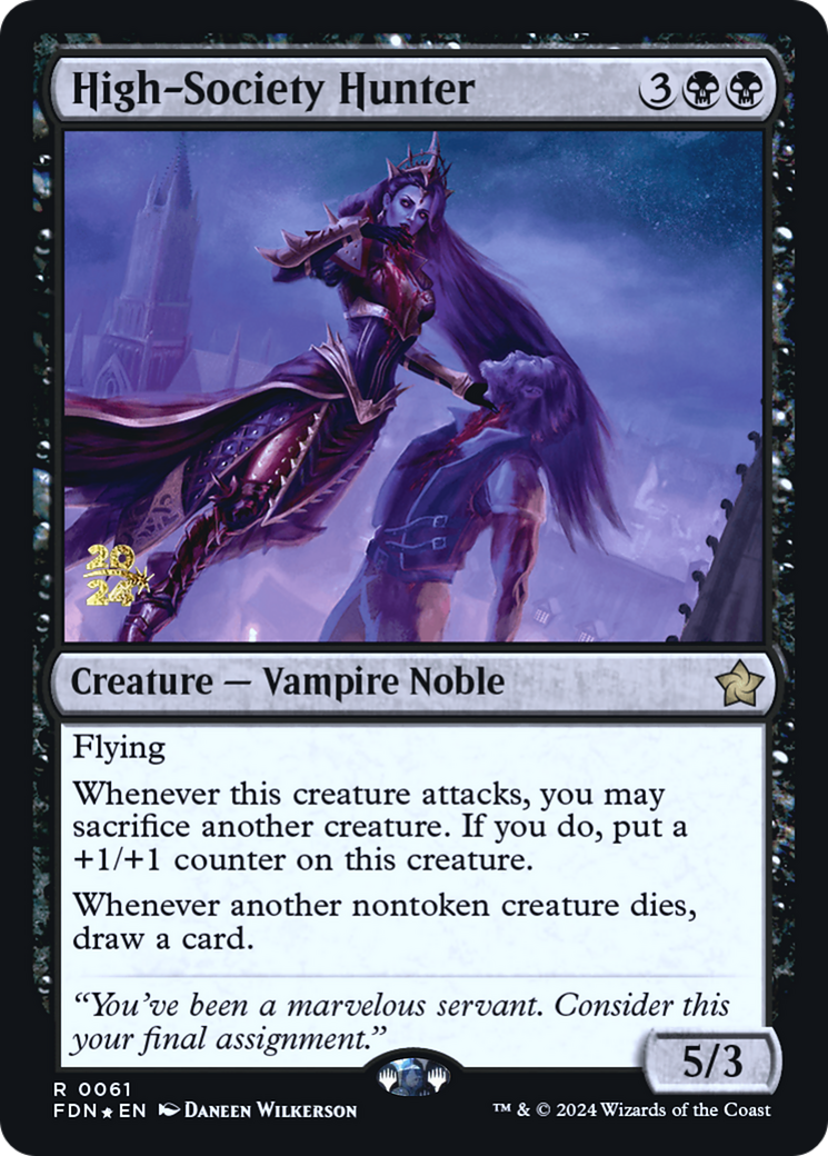 High-Society Hunter (PRE-61S) - Foundations Promos Foil - Premium MTG Single from Wizards of the Coast - Just $0.29! Shop now at Game Crave Tournament Store