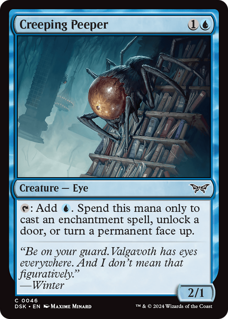 Creeping Peeper (DSK-046) - Duskmourn: House of Horror Foil - Premium MTG Single from Wizards of the Coast - Just $0.25! Shop now at Game Crave Tournament Store
