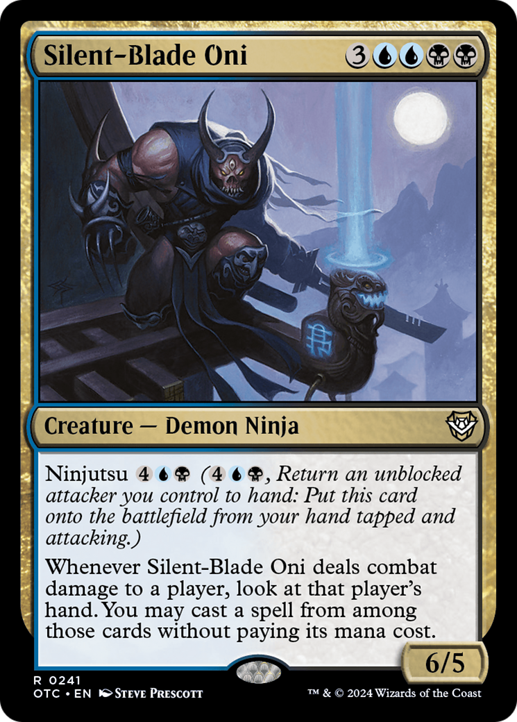 Silent-Blade Oni (OTC-241) - Outlaws of Thunder Junction Commander - Premium MTG Single from Wizards of the Coast - Just $0.75! Shop now at Game Crave Tournament Store