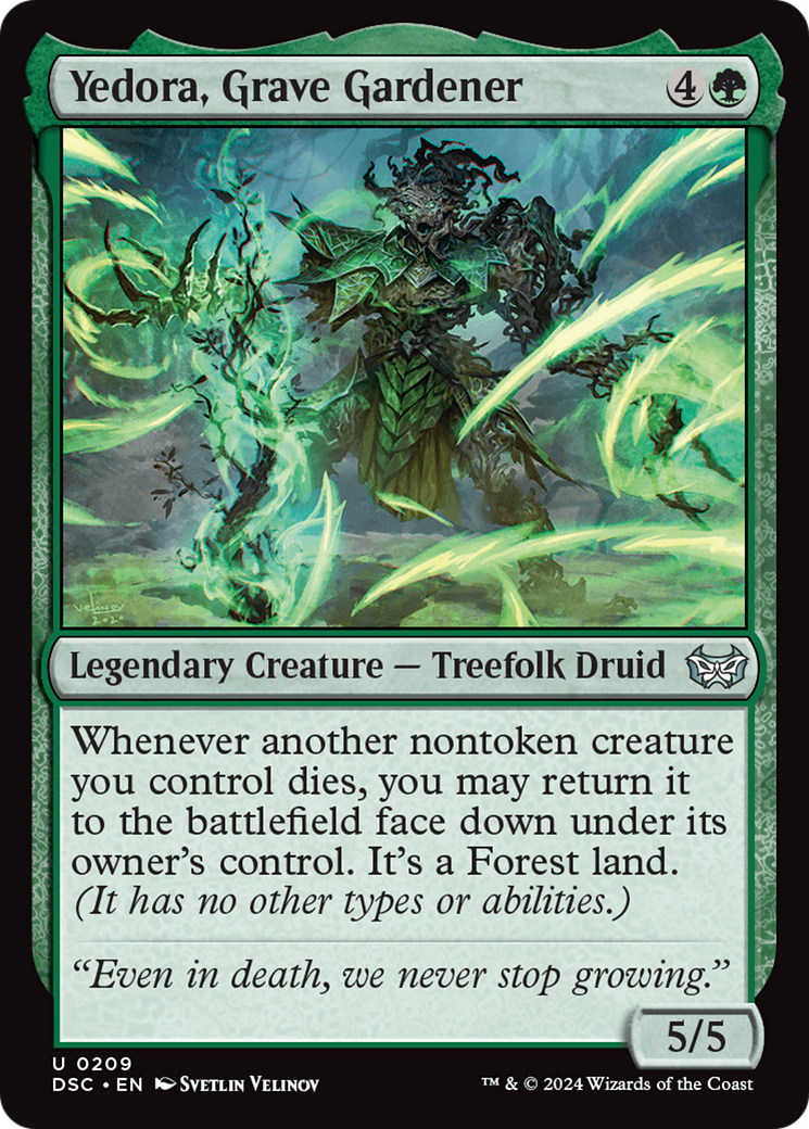 Yedora, Grave Gardener (DSC-209) - Duskmourn: House of Horror Commander - Premium MTG Single from Wizards of the Coast - Just $0.25! Shop now at Game Crave Tournament Store