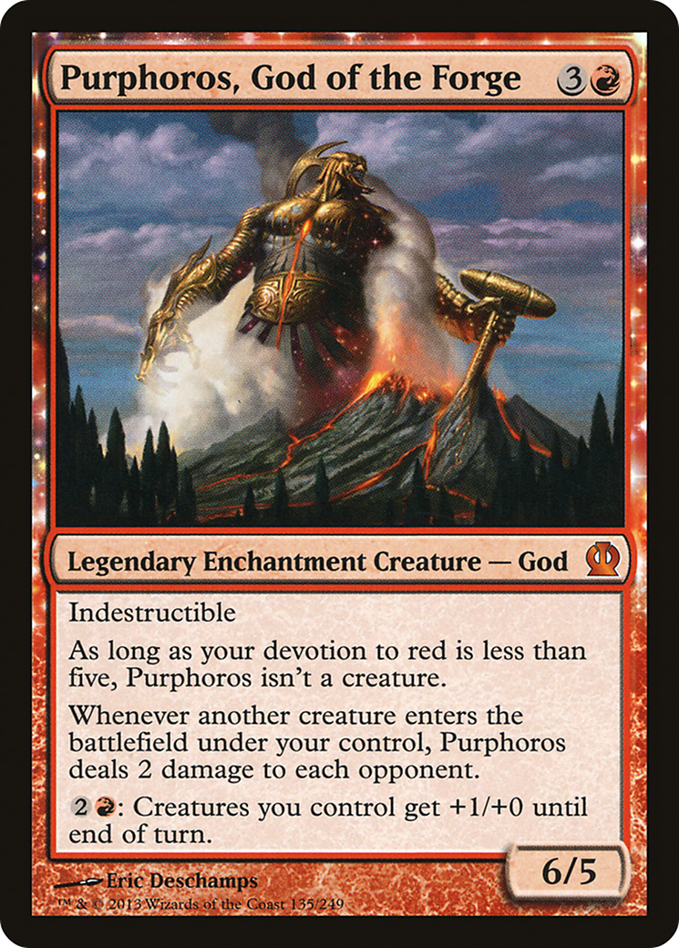 Purphoros, God of the Forge (THS-135) - Theros: (nyxtouched)