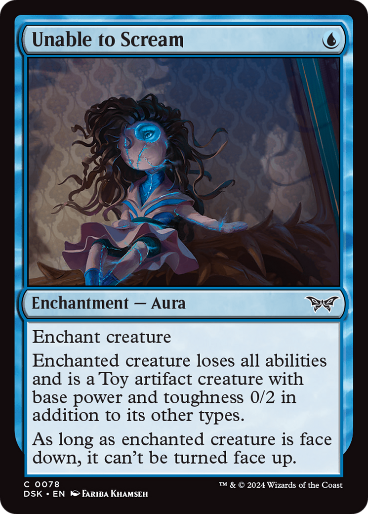 Unable to Scream (DSK-078) - Duskmourn: House of Horror Foil - Premium MTG Single from Wizards of the Coast - Just $0.34! Shop now at Game Crave Tournament Store