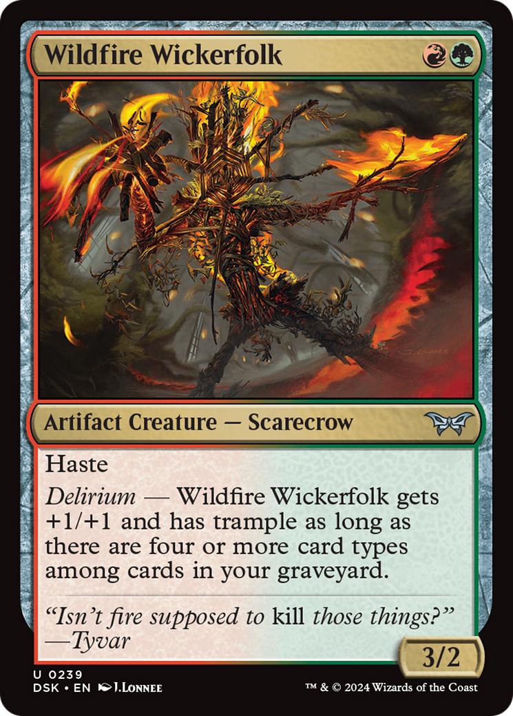 Wildfire Wickerfolk (DSK-239) - Duskmourn: House of Horror - Premium MTG Single from Wizards of the Coast - Just $0.25! Shop now at Game Crave Tournament Store