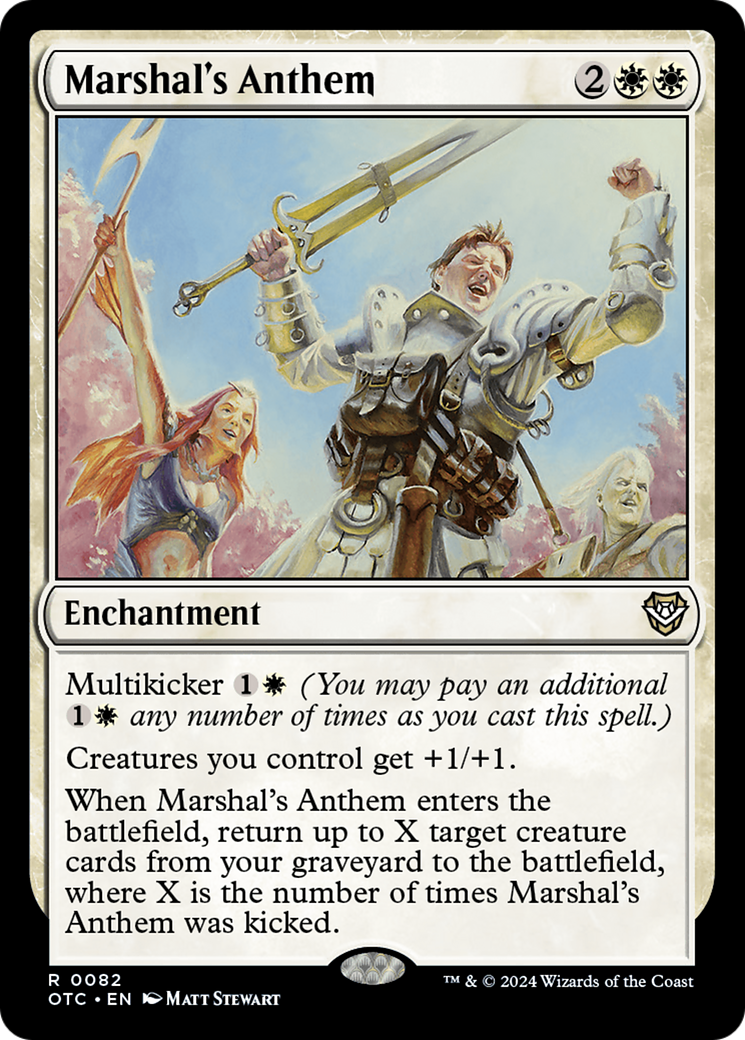 Marshal's Anthem (OTC-082) - Outlaws of Thunder Junction Commander - Premium MTG Single from Wizards of the Coast - Just $0.25! Shop now at Game Crave Tournament Store