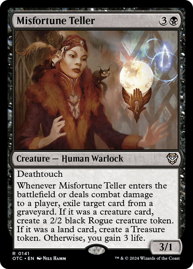 Misfortune Teller (OTC-141) - Outlaws of Thunder Junction Commander - Premium MTG Single from Wizards of the Coast - Just $0.25! Shop now at Game Crave Tournament Store