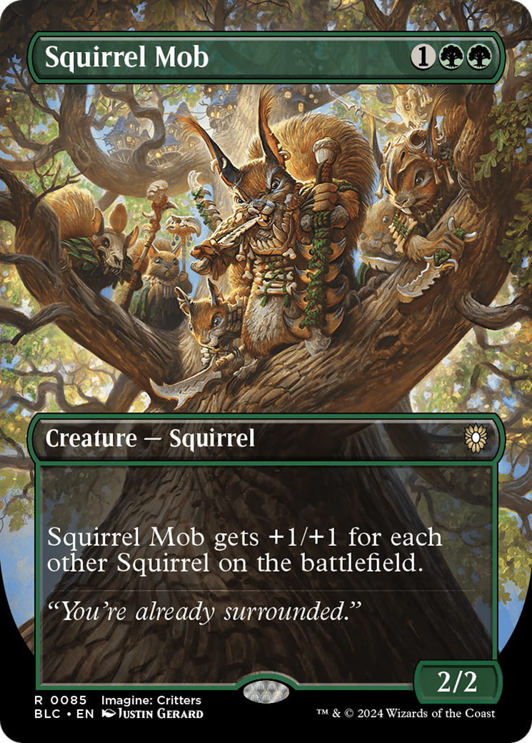 Squirrel Mob (BLC-085) - Bloomburrow Commander (Borderless) - Premium MTG Single from Wizards of the Coast - Just $1.20! Shop now at Game Crave Tournament Store