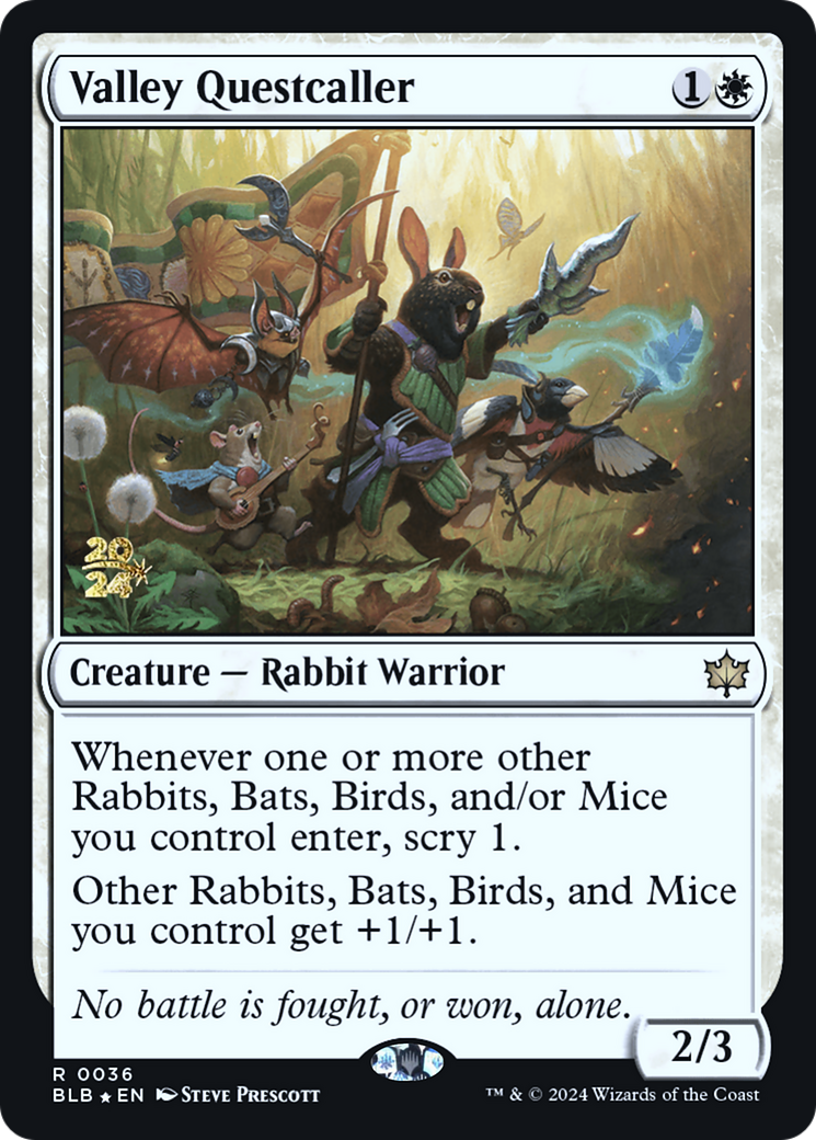 Valley Questcaller (PBLB-36S) - Bloomburrow Promos Foil - Premium MTG Single from Wizards of the Coast - Just $0.82! Shop now at Game Crave Tournament Store