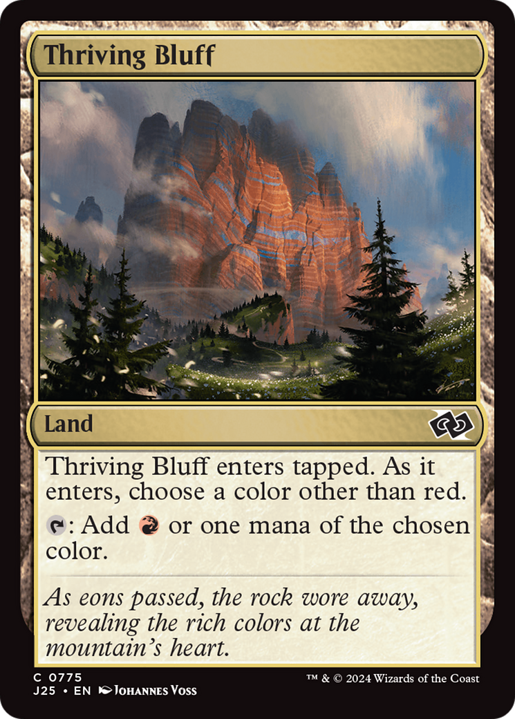 Thriving Bluff (J25-775) - Foundations Jumpstart - Premium MTG Single from Wizards of the Coast - Just $0.25! Shop now at Game Crave Tournament Store