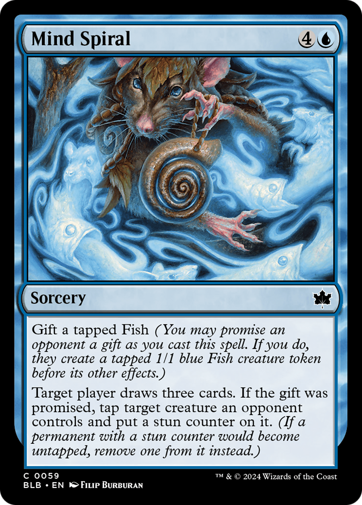 Mind Spiral (BLB-059) - Bloomburrow Foil - Premium MTG Single from Wizards of the Coast - Just $0.25! Shop now at Game Crave Tournament Store