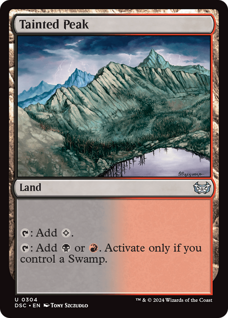 Tainted Peak (DSC-304) - Duskmourn: House of Horror Commander - Premium MTG Single from Wizards of the Coast - Just $0.25! Shop now at Game Crave Tournament Store