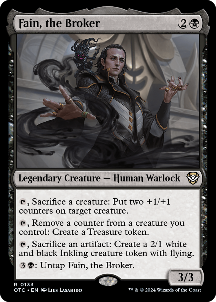 Fain, the Broker (OTC-133) - Outlaws of Thunder Junction Commander - Premium MTG Single from Wizards of the Coast - Just $0.25! Shop now at Game Crave Tournament Store