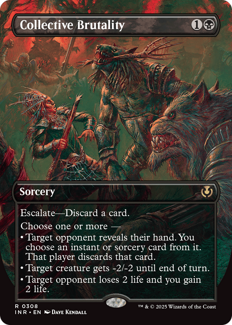 Collective Brutality (Borderless) (-308) - Innistrad Remastered - Premium MTG Single from Wizards of the Coast - Just $0.26! Shop now at Game Crave Tournament Store