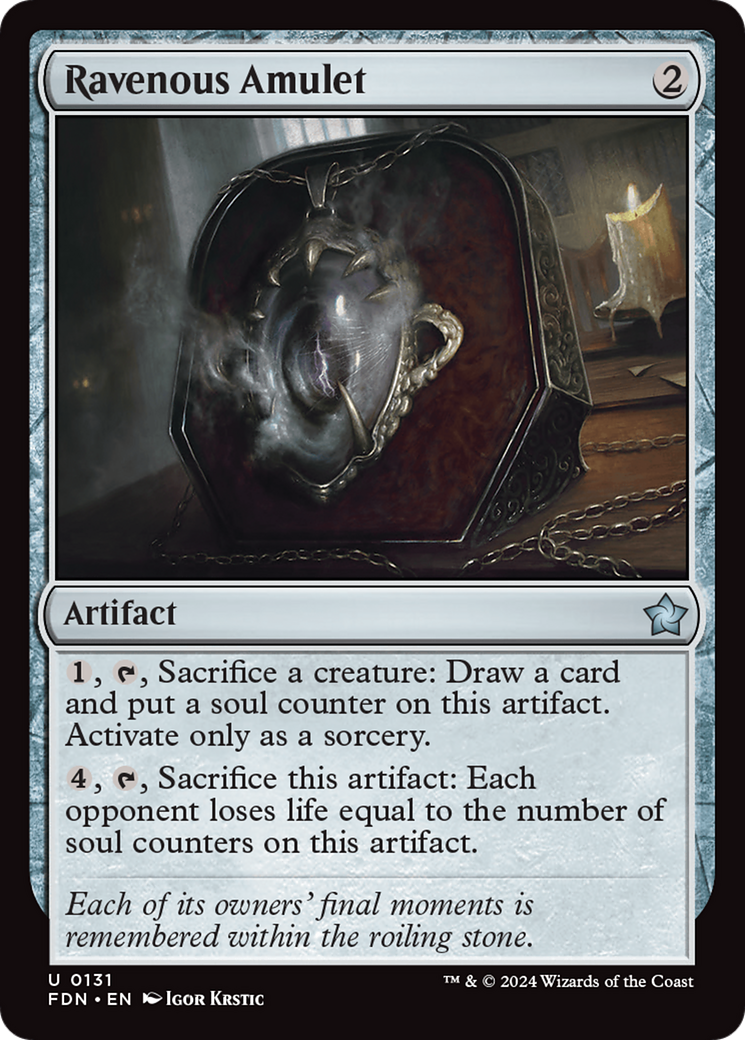 Game Crave Tournament Store - Ravenous Amulet (FDN-131) - Foundations Game Crave Tournament Store - Ravenous Amulet (FDN-131) - Foundations