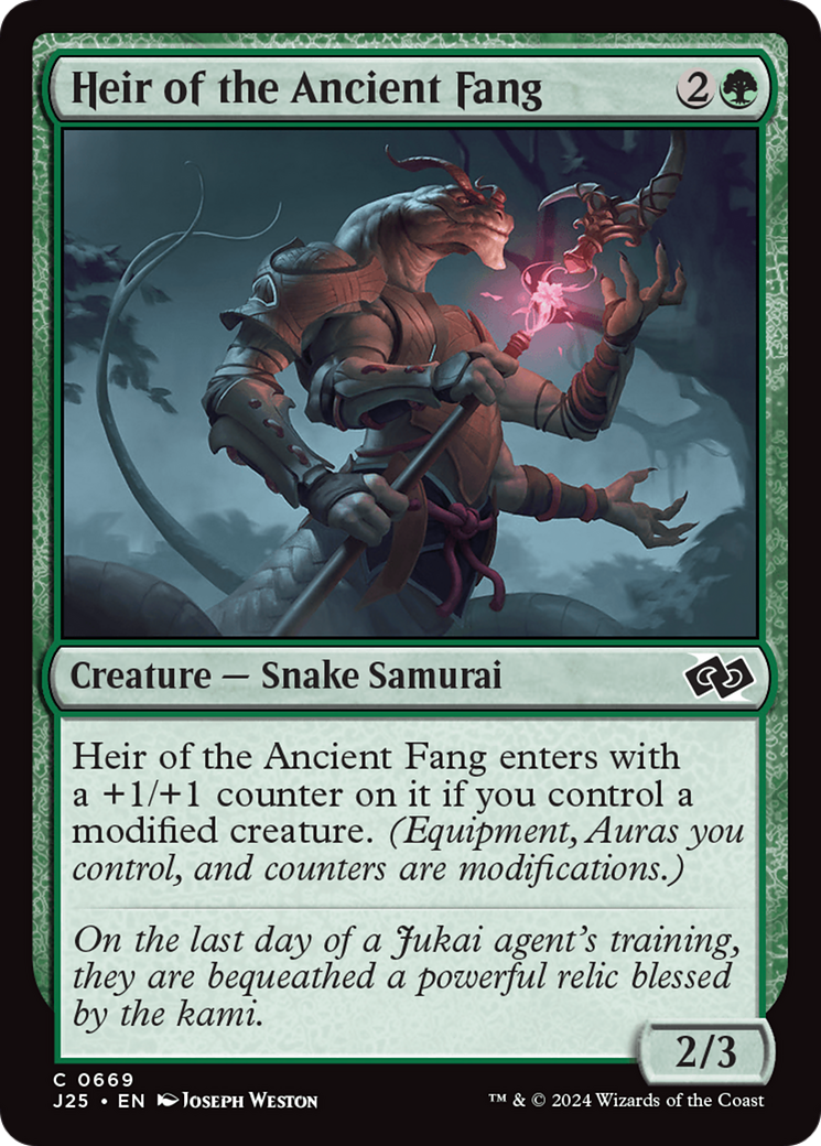Heir of the Ancient Fang (J25-669) - Foundations Jumpstart - Premium MTG Single from Wizards of the Coast - Just $0.25! Shop now at Game Crave Tournament Store