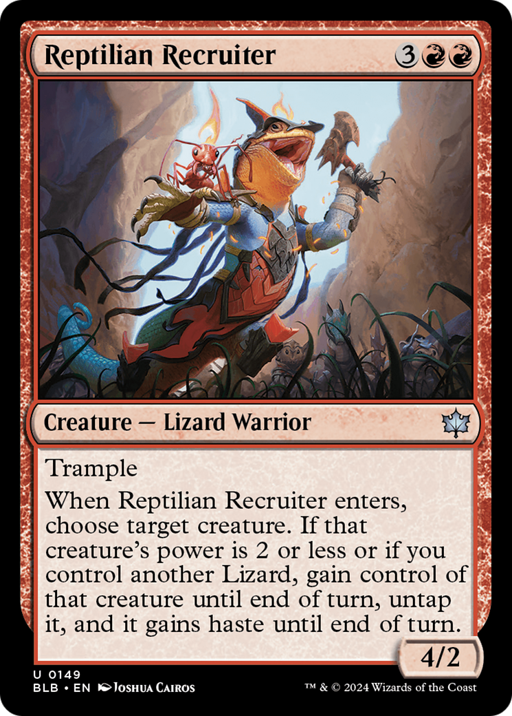 Reptilian Recruiter (BLB-149) - Bloomburrow - Premium MTG Single from Wizards of the Coast - Just $0.25! Shop now at Game Crave Tournament Store