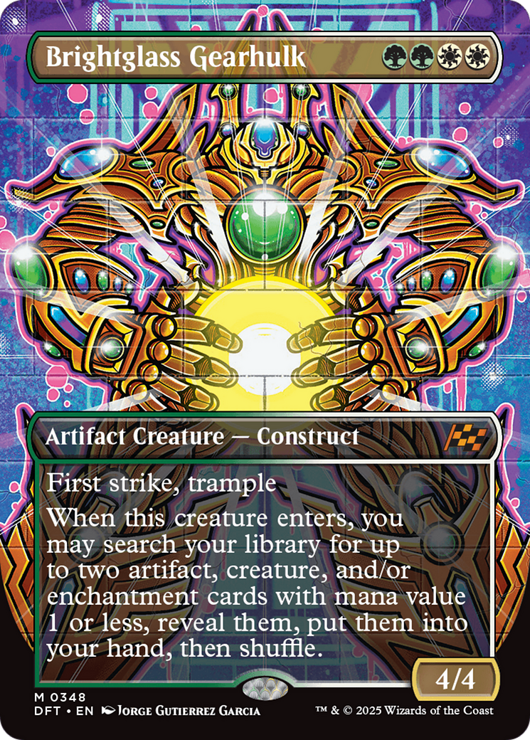 Brightglass Gearhulk (Borderless) (DFT-348) - Aetherdrift Foil - Premium MTG Single from Wizards of the Coast - Just $0.82! Shop now at Game Crave Tournament Store