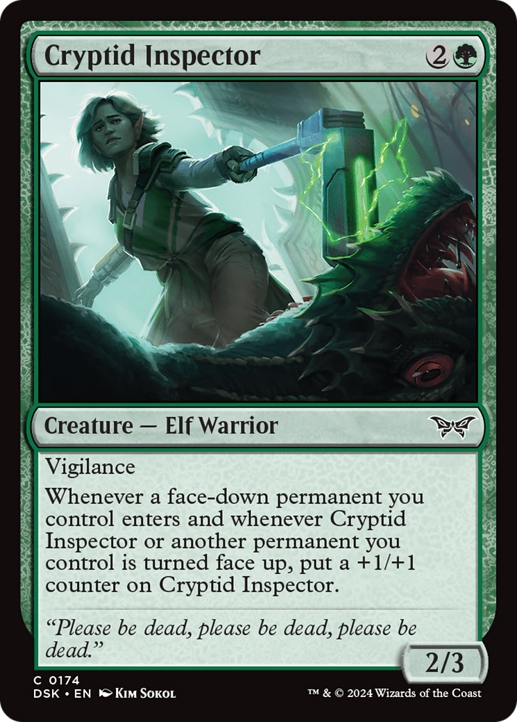 Cryptid Inspector (DSK-174) - Duskmourn: House of Horror - Premium MTG Single from Wizards of the Coast - Just $0.25! Shop now at Game Crave Tournament Store