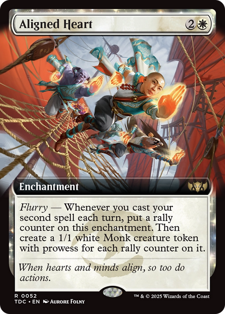 Aligned Heart (TDC-052) - Tarkir: Dragonstorm Commander: (enchantment, Extended Art) - Premium MTG Single from Wizards of the Coast - Just $0.18! Shop now at Game Crave Tournament Store