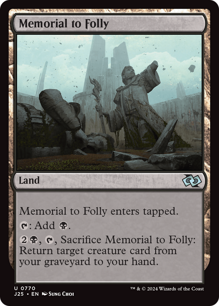 Memorial to Folly (J25-770) - Foundations Jumpstart - Premium MTG Single from Wizards of the Coast - Just $0.25! Shop now at Game Crave Tournament Store